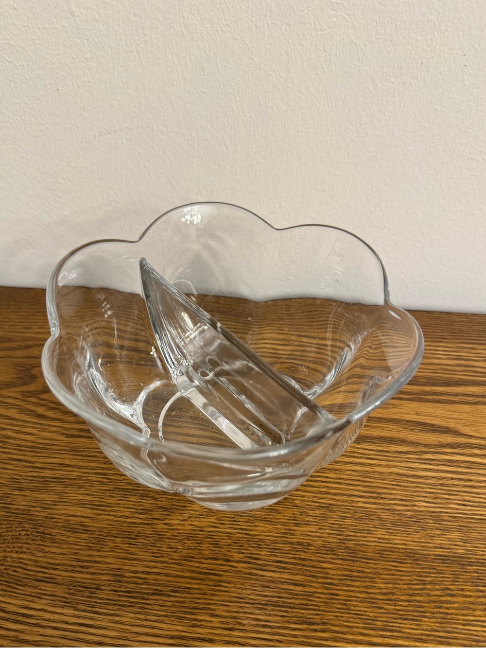 Vintage Duncan Miller Canterbury Clear Glass Divided Bowl EUC